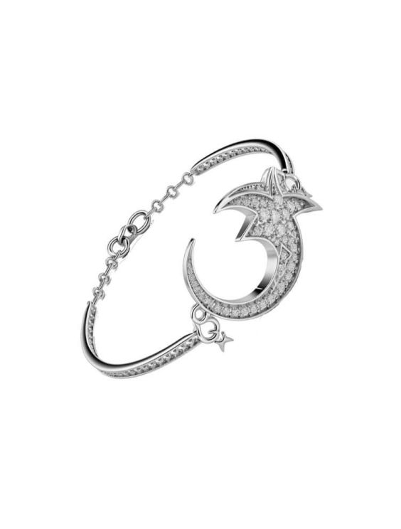 White Gold Crescent Bracelet (Demo)