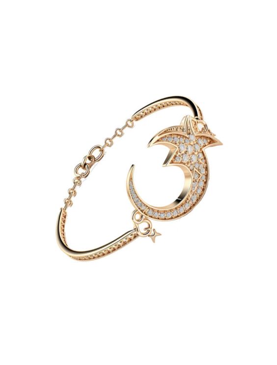Gold Crescent Bracelet (Demo)