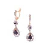 Gold Earrings With Sapphire (Demo)