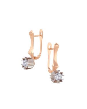 Gold Earrings With Diamond (Demo)