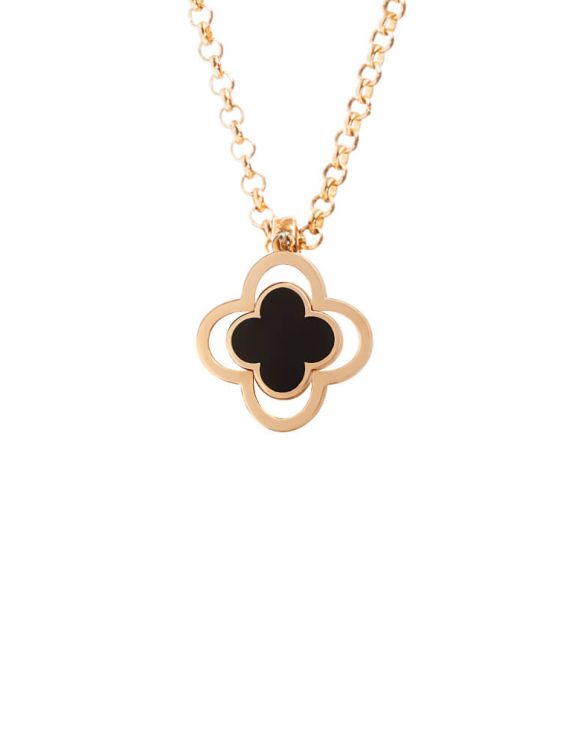 Clover Necklace With Onyx (Demo)